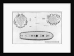 lan of a vessel with a completed first deck by French School