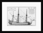 rofile of a vessel with its masts by French School
