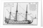 rofile of a vessel with its masts by French School