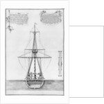 Cross-section of an armed and equipped vessel by French School