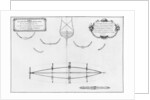 lan of a vessel with its floor plates by French School