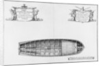 Plan of the hold of a vessel by French School