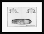 Plan of the hold of a vessel by French School