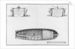 Plan of the hold of a vessel by French School