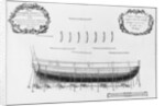 Profile of a partly planked vessel by French School