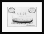 Profile of a partly planked vessel by French School