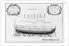 Profile of a partly planked vessel by French School