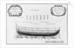 Profile of a partly planked vessel by French School