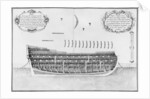 ross-section of a launched vessel by French School