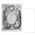 Frontispiece to 'Desseins of different ways of ships... from Nantes to Bayonne... ', 1679 by French School