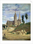 Chartres Cathedral, 1830 by Jean Baptiste Camille Corot