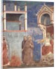 The Trial by Fire, St. Francis offers to walk through fire, to convert the Sultan of Egypt in 1219, 1296-97 by Giotto
