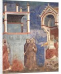 The Trial by Fire, St. Francis offers to walk through fire, to convert the Sultan of Egypt in 1219, 1296-97 by Giotto