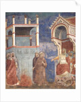 The Trial by Fire, St. Francis offers to walk through fire, to convert the Sultan of Egypt in 1219, 1296-97 by Giotto