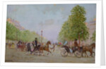 The Promenade on the Champs-Elysees by Jean Beraud