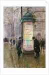 The Colonne Morris, c.1885 by Jean Beraud