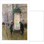 The Colonne Morris, c.1885 by Jean Beraud