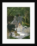 Lunch on the grass, in Chailly, 1865 by Claude Monet