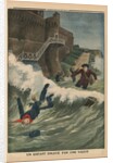 A child taken away by a wave, Saint-Malo by French School