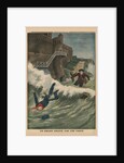 A child taken away by a wave, Saint-Malo by French School