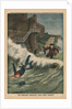 A child taken away by a wave, Saint-Malo by French School