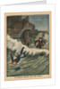 A child taken away by a wave, Saint-Malo by French School