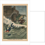 A child taken away by a wave, Saint-Malo by French School