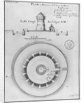 Belle Isle en Mer, plan and elevation of the tower of Houat, 1745 by French School