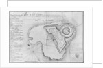Plan of the Ile Cigogne and the project of a fort, Archipel des Glenan, 1745 by French School
