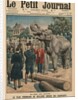 Leisure time of a sovereign, Tzar Ferdinand I of Bulgaria taming elephants by French School