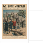 Leisure time of a sovereign, Tzar Ferdinand I of Bulgaria taming elephants by French School