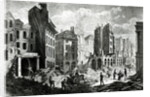 Construction of the Boulevard de Sebastopol, in the Second Empire. View of the demolition of the Rue de la Barillerie in 1859, pub. by Henry Duff Linton by Felix Thorigny