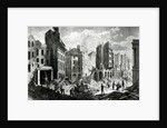 Construction of the Boulevard de Sebastopol, in the Second Empire. View of the demolition of the Rue de la Barillerie in 1859, pub. by Henry Duff Linton by Felix Thorigny