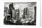 Construction of the Boulevard de Sebastopol, in the Second Empire. View of the demolition of the Rue de la Barillerie in 1859, pub. by Henry Duff Linton by Felix Thorigny