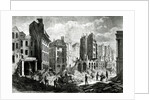Construction of the Boulevard de Sebastopol, in the Second Empire. View of the demolition of the Rue de la Barillerie in 1859, pub. by Henry Duff Linton by Felix Thorigny