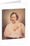 Portrait of Honore de Balzac after a daguerreotype by Nadar
