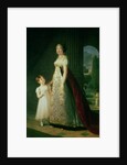 Maria Carolina Bonaparte Queen of Naples with her daughter Laetitia Murat, 1807 by Elisabeth Louise Vigee-Lebrun
