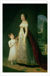Maria Carolina Bonaparte Queen of Naples with her daughter Laetitia Murat, 1807 by Elisabeth Louise Vigee-Lebrun