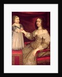 Anne of Austria with her son Louis XIV by French School