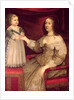 Anne of Austria with her son Louis XIV by French School