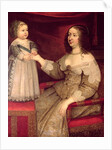 Anne of Austria with her son Louis XIV by French School