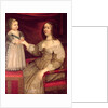Anne of Austria with her son Louis XIV by French School