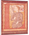 Historiated Initial depicing Joan of Arc, 15th century by Franco-Flemish School