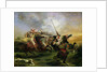 Moroccan horsemen in military action, 1832 by Ferdinand Victor Eugene Delacroix