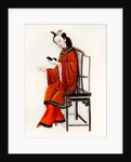 A Chinese Woman darning, Qianlong Period by School Chinese