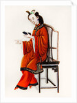 A Chinese Woman darning, Qianlong Period by School Chinese