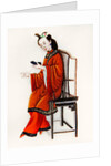 A Chinese Woman darning, Qianlong Period by School Chinese