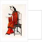 A Chinese Woman darning, Qianlong Period by School Chinese