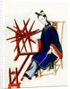 A Chinese Woman spinning, Qianlong Period by School Chinese