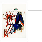 A Chinese Woman spinning, Qianlong Period by School Chinese